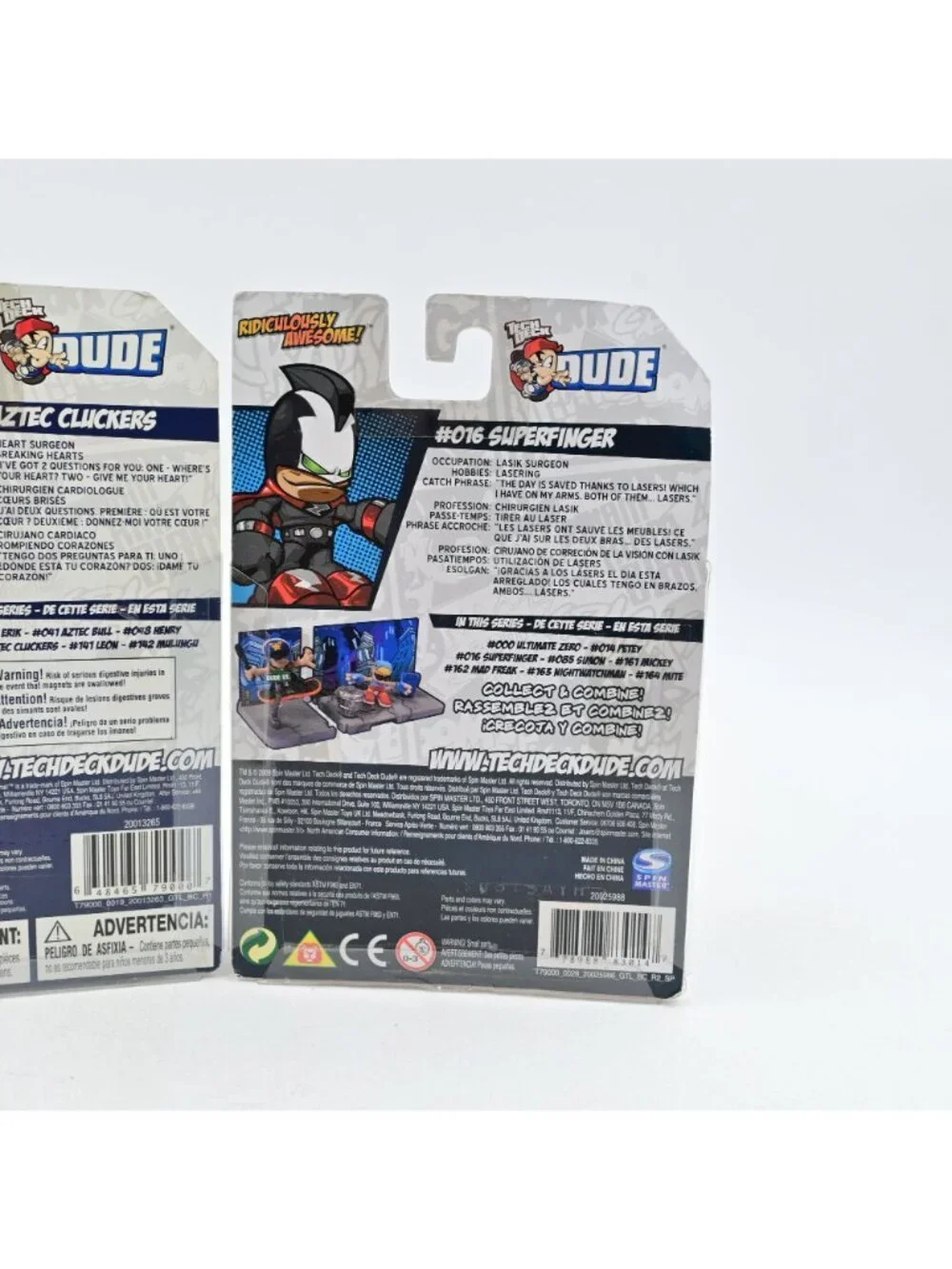 Tech Deck Dudes Street Crew Aztec Cluckers 099 Superfinger 016 Figures 2Pack New